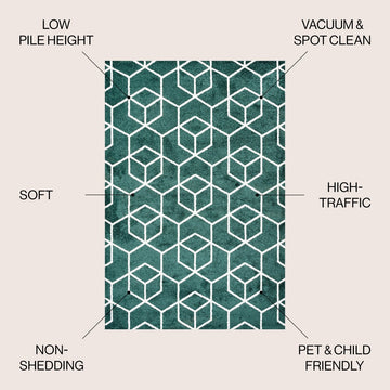 Tumbling Blocks Modern Geometric Area Rug
